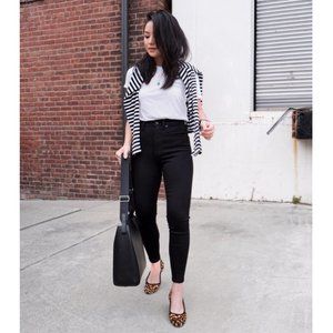 Everlane High Rise Ankle Black Denim Jeans 28